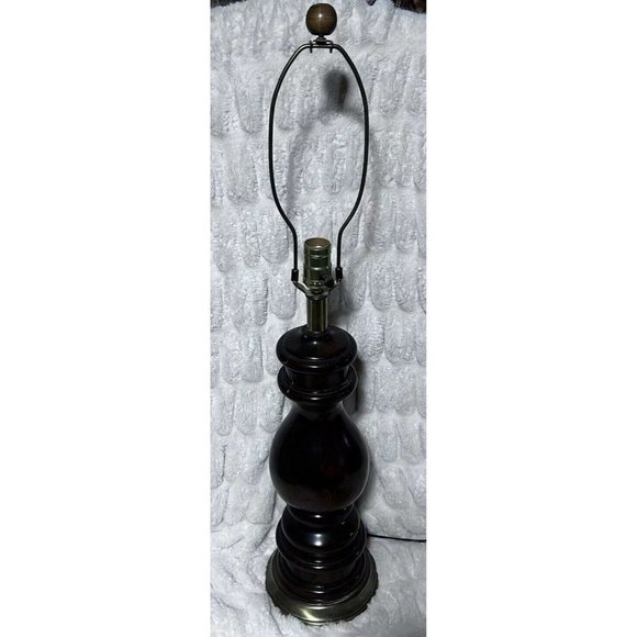 Automax 11418 Hard To Find Wood Table Lamp Works Great 32 3/4”H No Shade VGUC - Picture 6 of 16